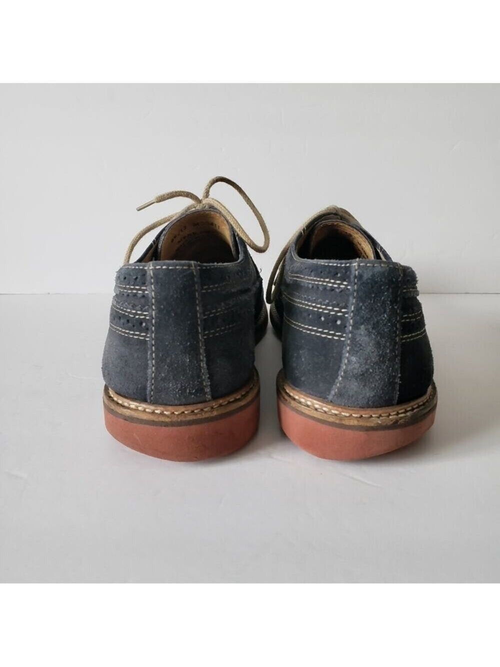 1901 Gray Suede Oxford Wingtip Shoes Size 9 - Picture 7 of 9